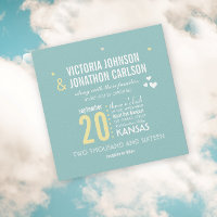 Foto Aqua e Casamento com Tipografia de Zig Zag Am