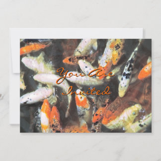 Convite Foto Artística de Koi Pond