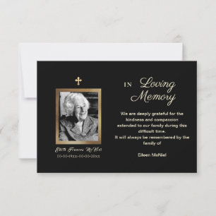 Convite Foto: Bereavement Obrigado, após o funeral