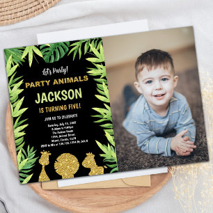 Convite Foto: Bichos Selvagens Um Aniversário
