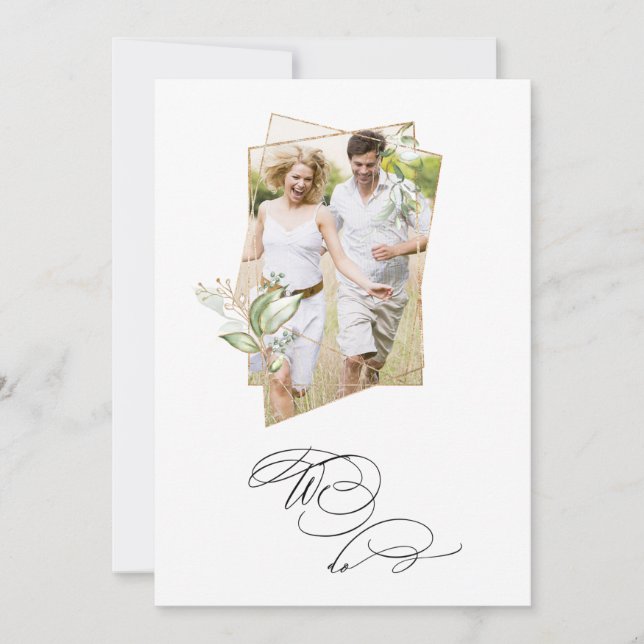 Convite *~* FOTO Botânica AR6 RSVP + Casamento QR (Frente)