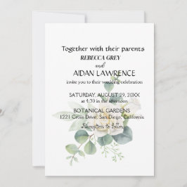 Convite Foto botânica de eucalipto elegante