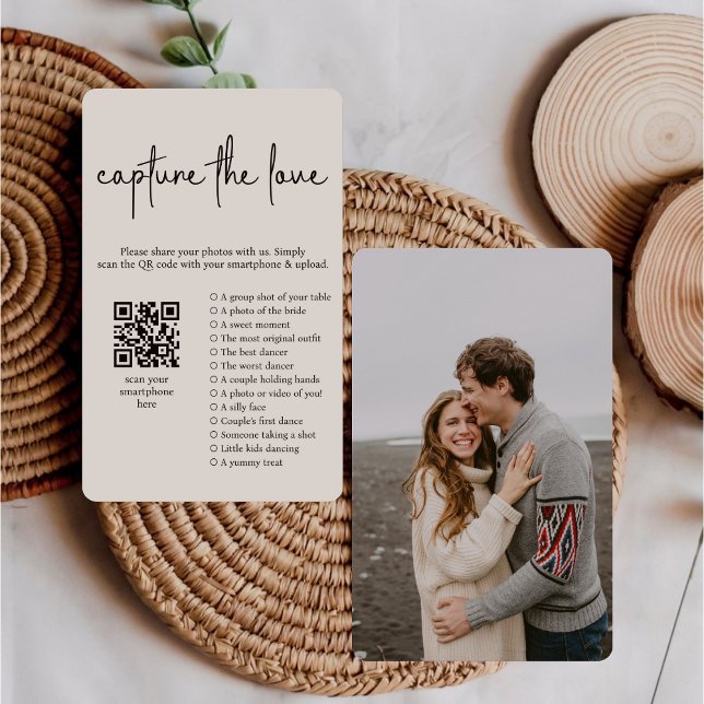 Convite Foto Caça I Spy Casamento Captura o Amor QR (Criador carregado)