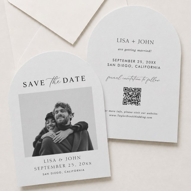 Convite Foto Casamento Save the Date Curvado   (Criador carregado)