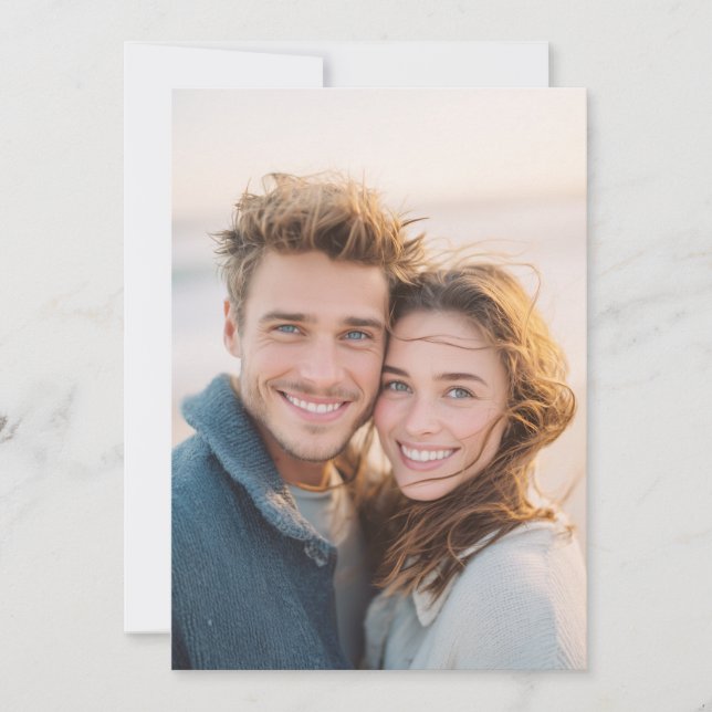 Convite Foto Casual Azul Alegre (Frente)