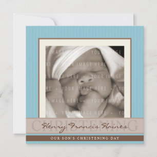 Convite FOTO CHRISTENING CONVIDA: elegância 8SQ