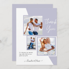 Convite Foto Collage OBRIGADO VOCÊ Casamento/Bebê/Formando