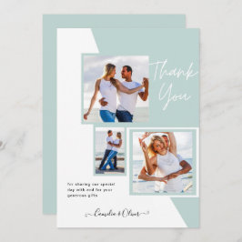 Convite Foto Collage OBRIGADO VOCÊ Casamento/Bebê/Formando