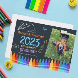 Convite Foto Colorida de Crianças na Formatura do Ensino F