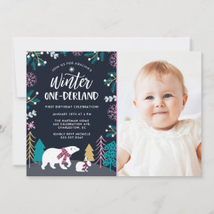 Convite Foto colorida do aniversário   do país das