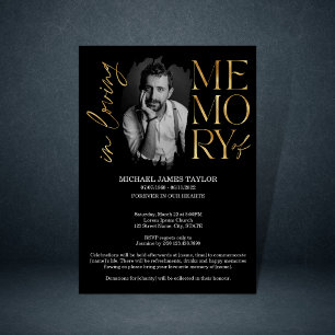 Convite Foto Da Caligrafia Moderna No Funeral Da Memória A