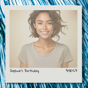 Convite Foto da câmera instantânea retrô Vintage Aniversár