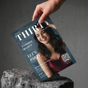 Convite Foto da Capa da Revista Festa de Aniversário de 30