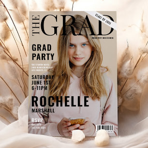 Convite Foto da Capa de Revista com Estilo Festa de Format