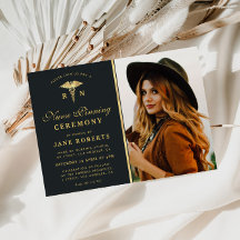 foto da cerimônia de fiação de enfermeira de ouro