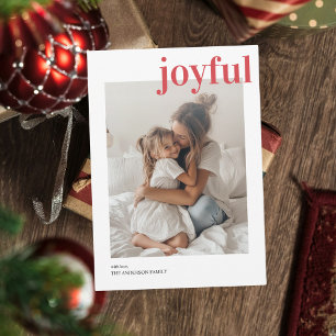 Convite Foto da família minimalista, feliz Natal