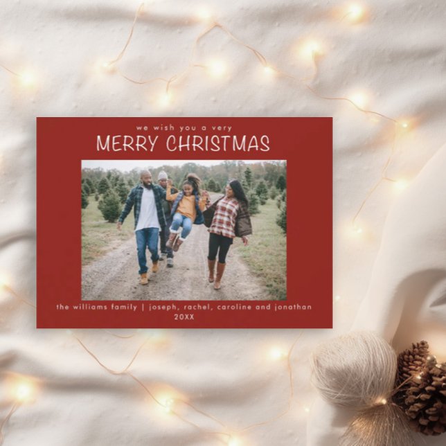 Convite Foto Da Família Que Desejamos A Você Um Feliz Cart (Criador carregado)