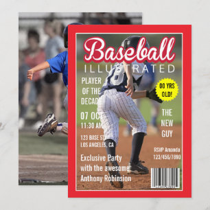 Convite Foto da Festa de aniversário de Baseball da Celebr