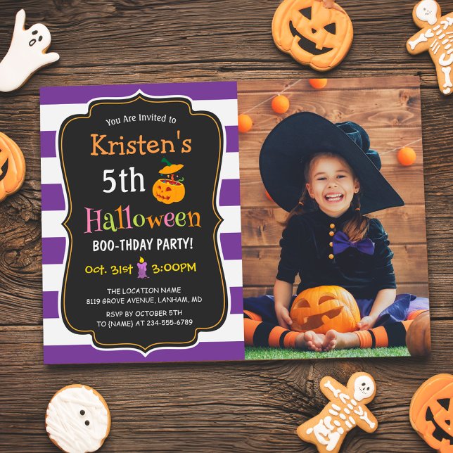 Convite Foto da Festa de Figurino de Aniversário do Hallow (Perfect choice for kids who love dressing up and creating cherished memories on their birthday. )