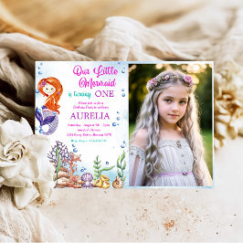 Convite Foto da Festa de primeiro aniversario da Menina de