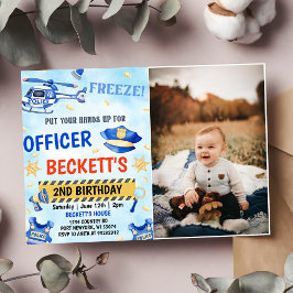 Convite Foto da Festa de segundo aniversário do Policial