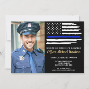 Convite Foto da Formatura da Polícia Linha Azul Aplicação