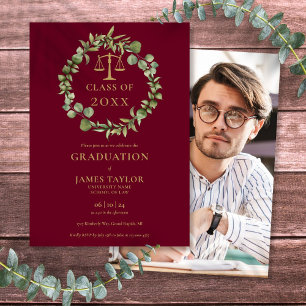 Convite Foto da Formatura na Faculdade de Direito com Guir