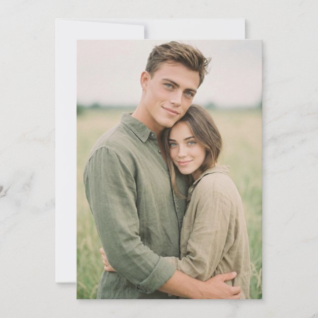 Convite Foto da Natureza Verde Serena (Frente)