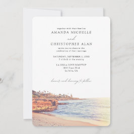 Convite Foto da praia personalizada San Diego de Casamento