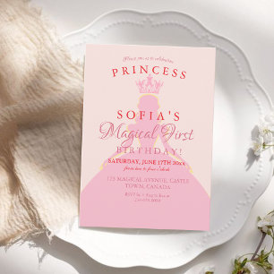 Convite Foto da Princesa do primeiro aniversario