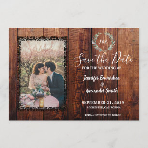 Convite Foto da safra russa do celeiro Salve a data