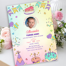 Foto de 1º Aniversário de Bebê Menino Fofo com Pas