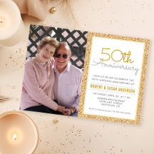 Foto de 50º Aniversário de Casamento com Brilho Do