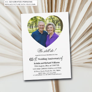 Convite Foto de 65º Aniversário de Casamento Ainda Fazemos
