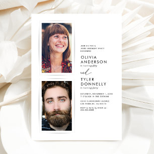 Convite Foto de Aniversário Conjunto Minimalista