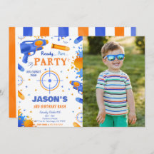 Foto de Aniversário da Arma Azul e Laranja