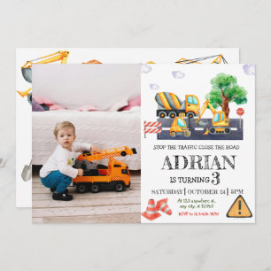 Convite Foto de Aniversário da Construção Moderna