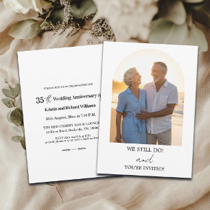 Convite Foto de Aniversário de 35 Anos de Casamento