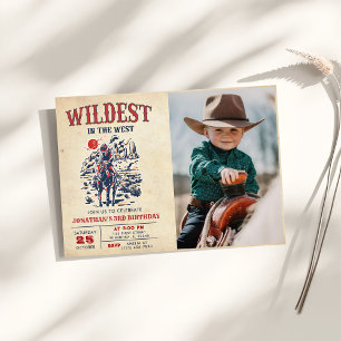 Convite Foto de aniversário de 3 anos do Rodeio do Deserto