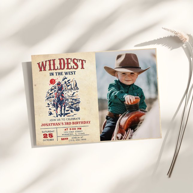 Convite Foto de aniversário de 3 anos do Rodeio do Deserto (Criador carregado)
