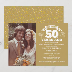 Convite Foto de Aniversário de 50 Anos de Casados em Doura