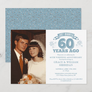 Convite Foto de Aniversário de 60 Anos de Casados