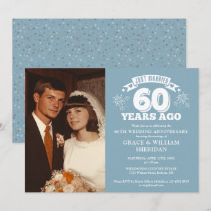 Convite Foto de aniversário de 60 anos de casados