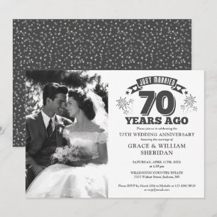 Convite Foto de Aniversário de 70 Anos de Casados