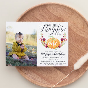 Convite Foto de Aniversário de Idade Personalizada de Abób