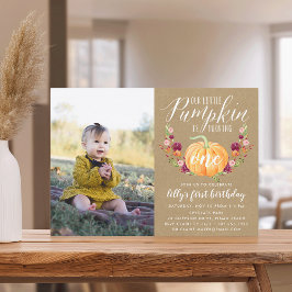 Convite Foto de Aniversário de Idade Personalizada de Abób