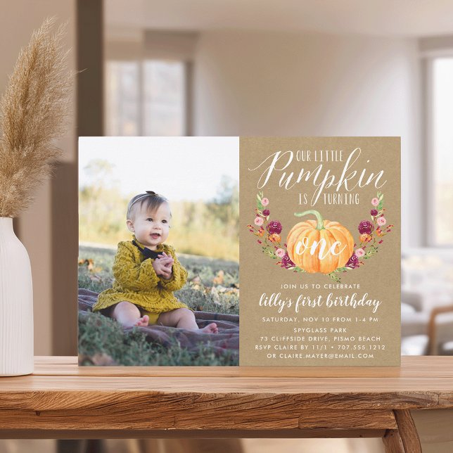 Convite Foto de Aniversário de Idade Personalizada de Abób (Criador carregado)