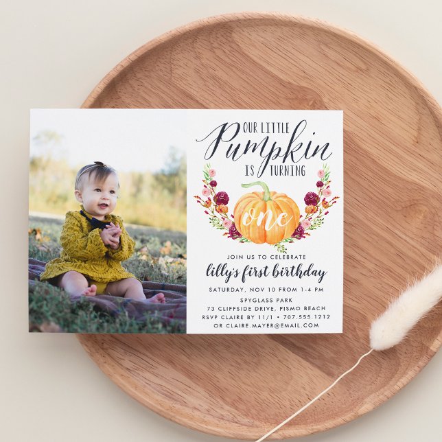 Convite Foto de Aniversário de Idade Personalizada de Abób (Criador carregado)