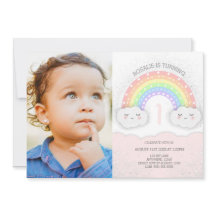 Foto de aniversário de Kawaii Rainbow & Clouds Gir