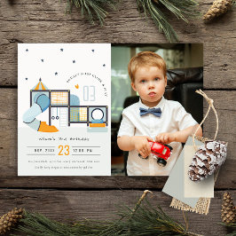 Convite Foto de Aniversário do Centro Selvagem de Crianças